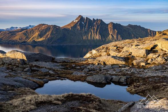 Sunset on Lofoten islands.