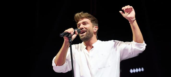 Pablo Alborán durante un concierto en Valencia. / fotopress