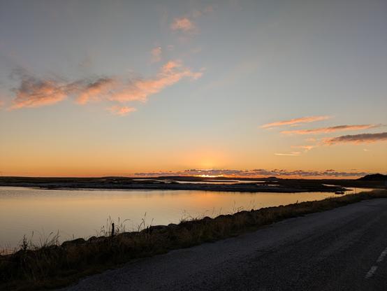 Foto af solnedgang over Limfjorden