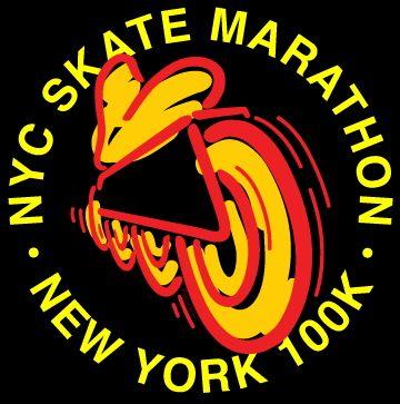 Inline NY100k & NYC SKate Marathon logo, frfom many years ago.