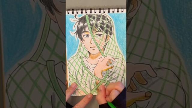 【夢中さ、きみに。】色鉛筆で林美良 描いてみた【Muchuu-sa,Kimi ni】 #イラスト #描き方 #アニメ