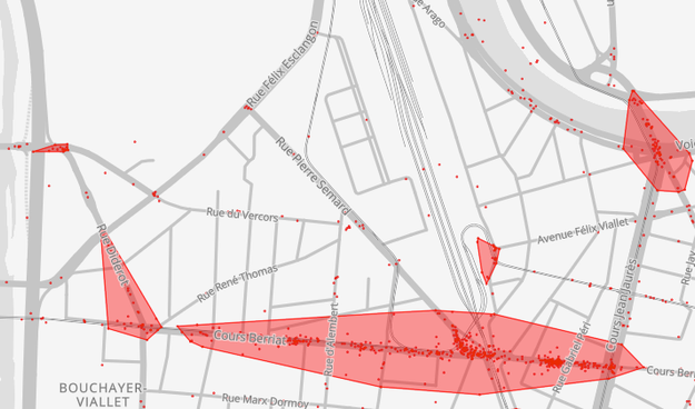 Photo des résultats du Baromètre Vélo 2025 sur le cours Berriat Ouest.