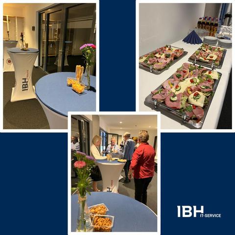 Impressionen vom Buffet und dem Austausch der Teilnehmer auf der IHK Fachausschusssitzung 2025 bei der IBH IT-Service GmbH