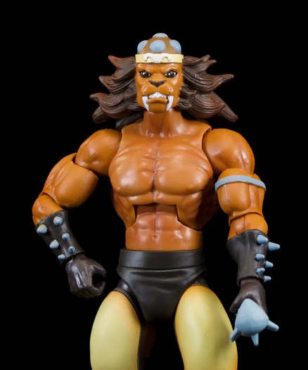 Screenshot of an action figure of a shirtless Grune the Destroyer from ThunderCats 1985