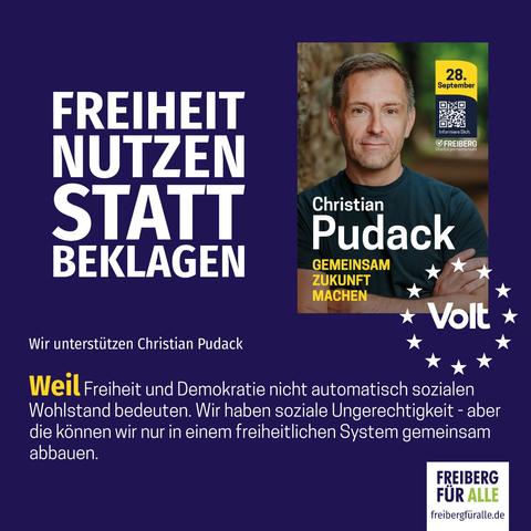 MITTELSTAND STÄRKEN ARBEITSPLÄTZE SICHERN

Wir unterstützen Christan Pudack
WEIL der breite Mittelstand in unserer Stadt viel mehr gestärkt werden muss, denn er ist das Rückrat unseres Wohlstandes.