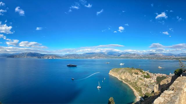 View of the Argolic Gulf from the Palamidi Fortress in Nafplio