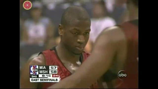D-Wade 42pts！Throwback NBA Playoffs ECSF 2005.5.14 Miami Heat at Washington Wizards G4