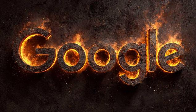 google logo fire
