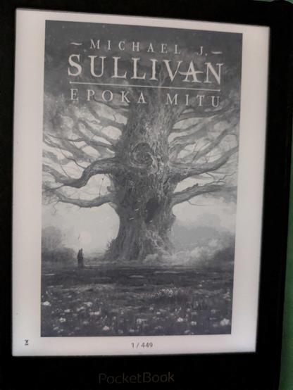 Okładka e-booka "Epoka mitu" Michaela J. Sullivana. E-book ma 449 stron.