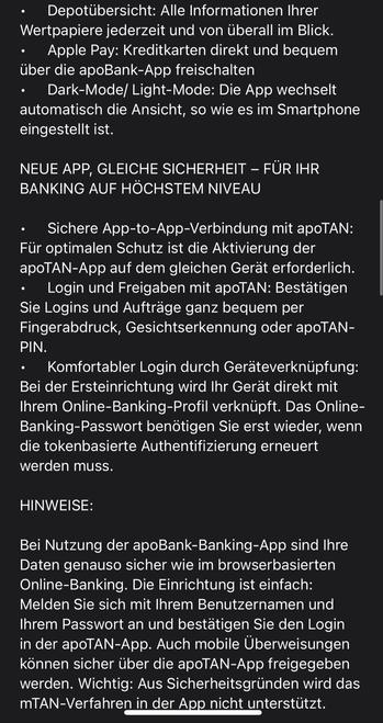 Screenshot Apobank.