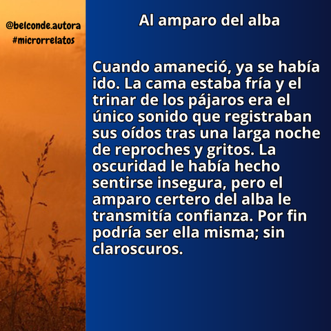 Amanecer en el campo. Texto de la imagen en la entrada.