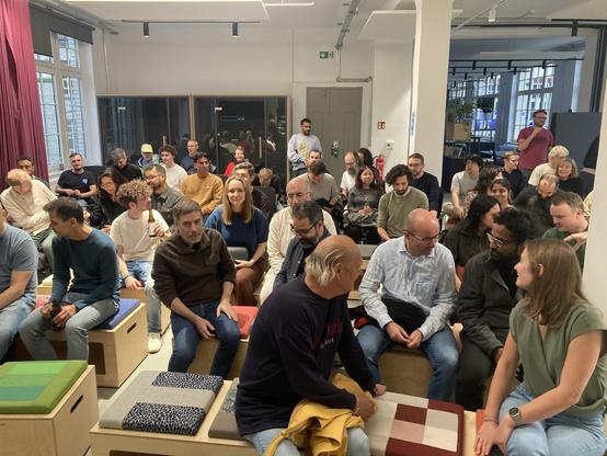 the crowd right before we started the talks