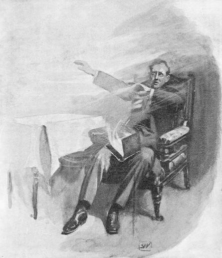 A man tries to fight off a mysterious mist that is enveloping him.