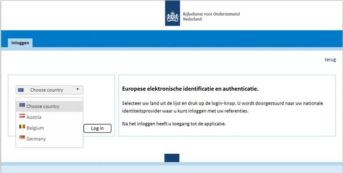 eIDAS-verordening, RVO, identificatie en authenticatie