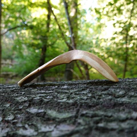 Cranked wooden spoon