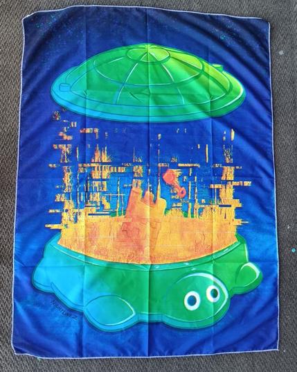 Turtle Sandbox tapestry layed out