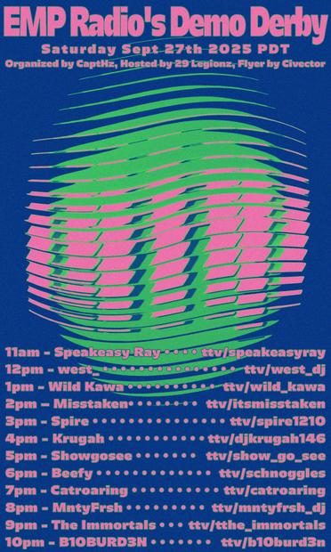 EMP Radio Demo Derby raid train DJ lineup