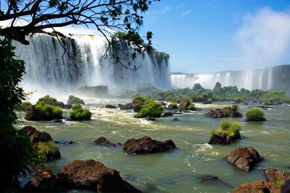 View at the waterfall in Iguazu
