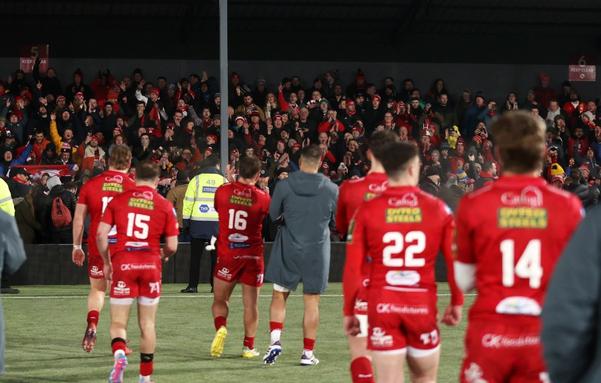 Scarlets thank their fans at full time