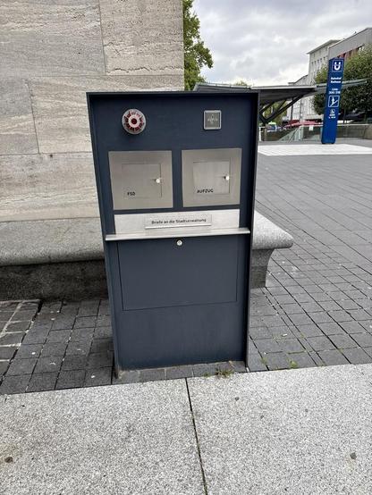 Nahaufnahme des Briefkastens der Stadtverwaltung Bochum.