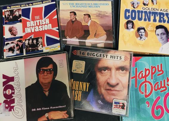 6 CDs and CD sets/collections. Righteous Brothers, Johnny Cash, Roy Orbison, collections of British Invasion, classic country, and more 60s songs