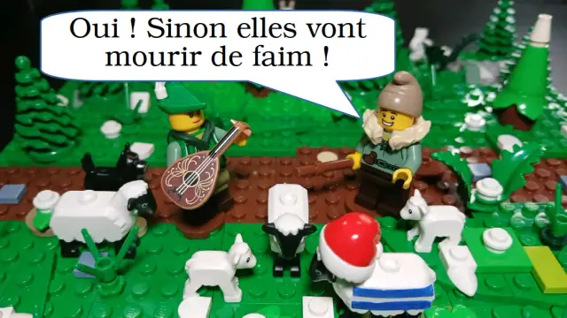 Le berger répond "Oui ! sinon elles vont mourir de faim !"