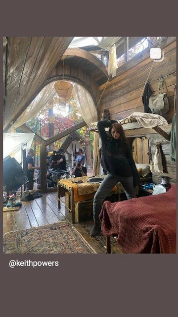 Keith Powers posted this behind the scenes gem of Joey King goofing around on the set of Netflix's Uglies wearing Xover0's Geoheart pendant. The image shows the outstanding attention to detail of the costumes and set decoration that is often missed in a faced paced movie.