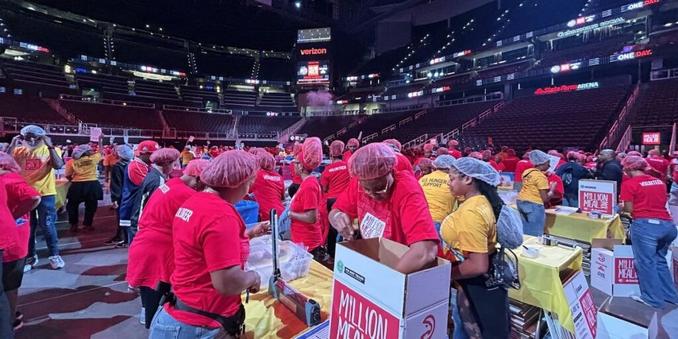 Thousands of volunteers pack 1 million meals to fight food insecurity in metro Atlanta
