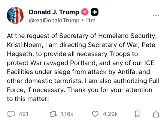 Trump Sending Troops To Portland Oregon