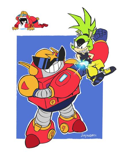 Surge Brawl Stars and Surge The Tenrec bumping fists, while Max Brawl Stars cries inconsolably on the background because she has been replaced