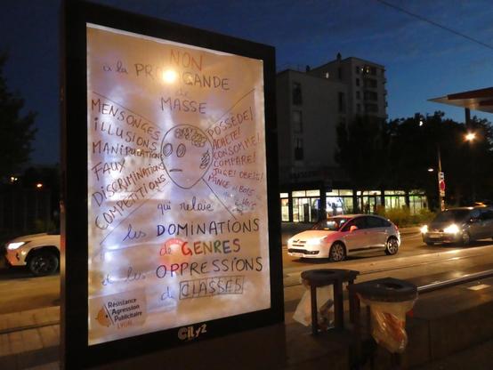 photo d'une action antipub