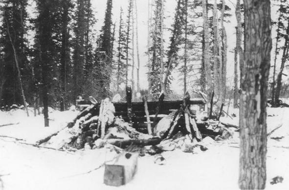 Albert Johnson kept fighting from a hole in the ruins of his cabin on Rat River after RCMP besieged and destroyed it with dynamite.