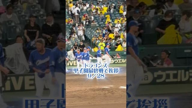 中日ドラゴンズが甲子園最終戦で挨拶25/9/28 #ドラゴンズ #中日ドラゴンズ #中日 #dragons #愛知県 #プロ野球 #甲子園 #中日新聞