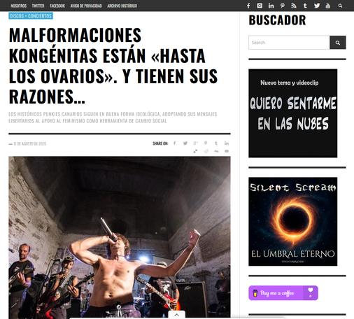 Malformaciones Kongénitas están «Hasta los Ovarios». Y tienen sus razones… Por Leo Cebrián para el histórico medio Los Mejores #Rock 

https://collectorseriesdiy.blogspot.com/2025/09/malformaciones-kongenitas-estan-hasta.html

@losmejoresrock.bsky.social #Metal #Hardcore #Punk #PunkRockHistory #Punk-Rock #RnR #RockUrbano #HC #HXC #Music #DIY