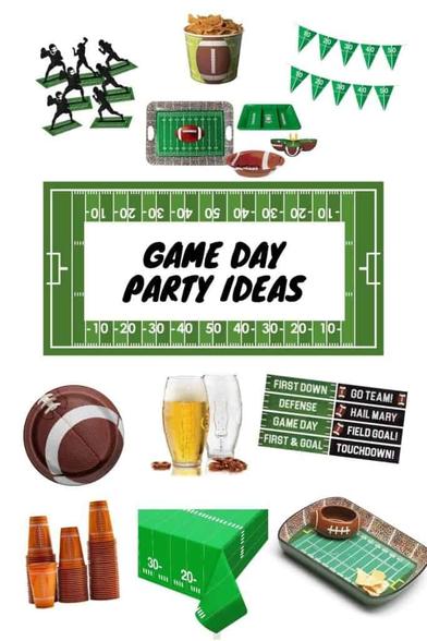 game day party food decorations