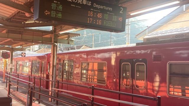 播但線(普通)車窓 寺前→甘地/ 103系 寺前1646発