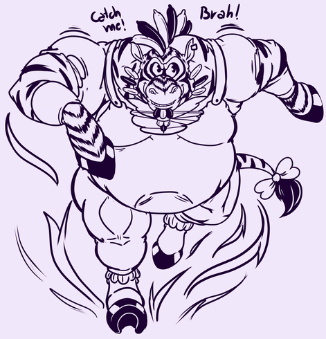 Dieter have being transformed into a Zebra Bananza, his body have became incredible bulky and girthier. With a more rounder belly, pretty muscular legs and thick shoulders he can get extremly speed with just a Thunderous Dash thought any Wild-plain.

Are you ready to accept a Race, Brah? I am sure it is going to be Banana!