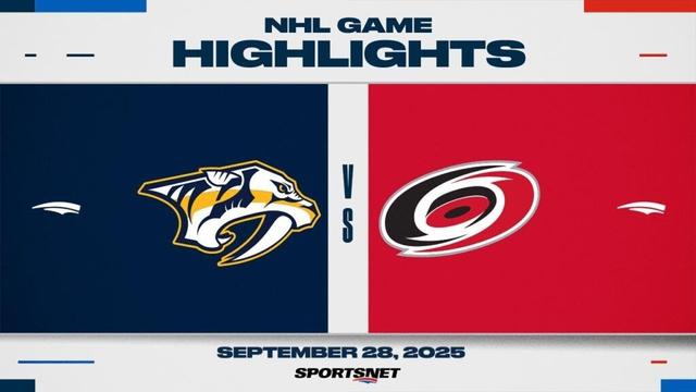 NHL Preseason Highlights | Predators vs. Hurricanes - September 28, 2025