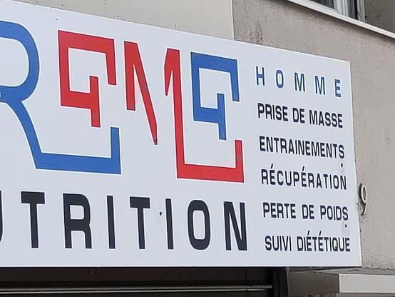 Une enseigne de "nutritionniste extrême"

Homme:
Prise de masse ...et perte de poids