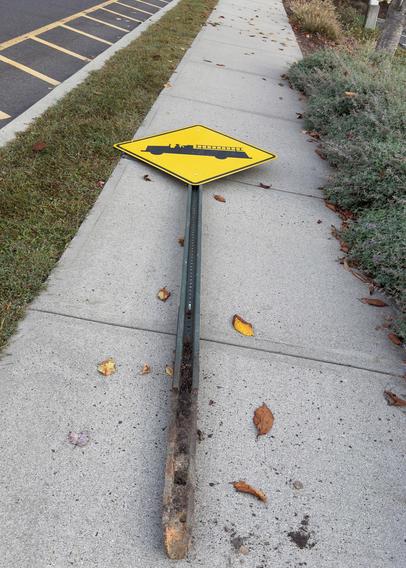 Caution Fire Engine sign