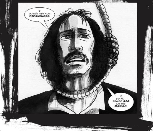 Komikiko orrialde bat, pertsona bat urkatua izateko prest.