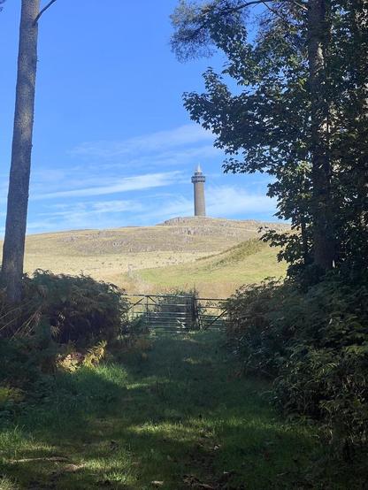 The view up to the memorial - and the last short climb