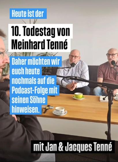 Foto der Podcast-Aufnahme zu Ehren von Meinhard Tenné mit seinem Söhnen Jan & Jacques in Stuttgart.
