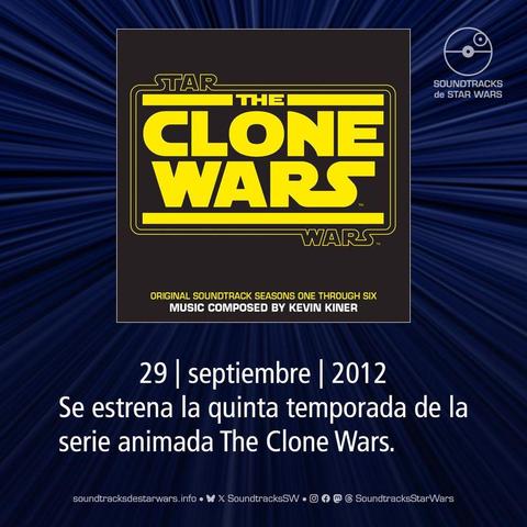 Portada del álbum digital The Clone Wars - Original Soundtrack Seasons One Through Six. / Cover for the digital album The Clone Wars - Original Soundtrack Seasons One Through Six.