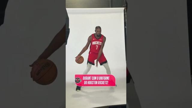 Kevin Durant pela primeira vez com o uniforme dos Rockets! 🚀 #shorts #basquete