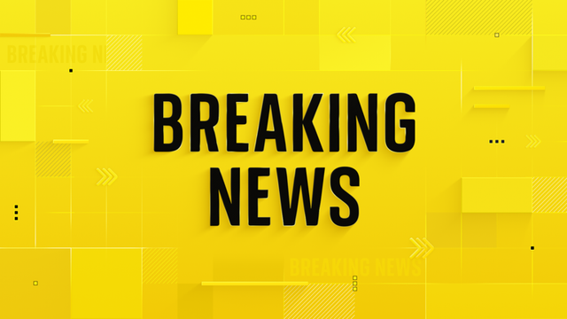 A simple graphic saying breaking news