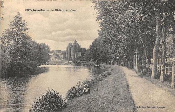 Josselin La Riviere De L'Oust à #Josselin (#Morbihan)  #CartePostaleAncienne 👉 https://cartorum.fr/carte-postale/96460/josselin-josselin-la-riviere-de-loust