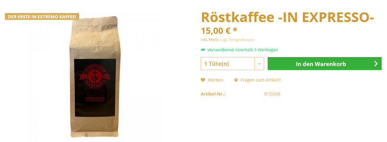 Röstkaffee -IN EXPRESSO-