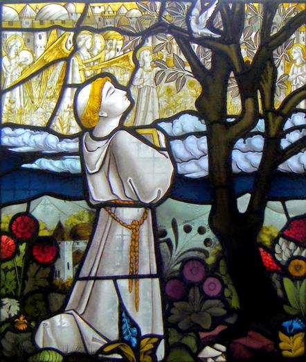 Saint Francis stained glass window