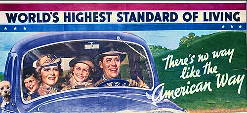 https://www.wikidata.org/wiki/Q467255
American way of life 1937 Bourke-White photo (colorized, cropped).jpg